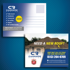 Diseño de Postal por uk para Carriere Roofing | Diseño: #16260554