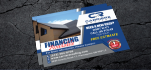 Diseño de Postal por NatPearlDesigns para Carriere Roofing | Diseño: #16300753