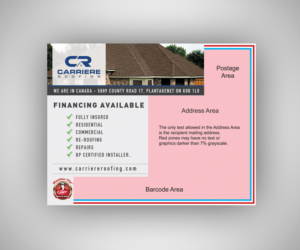 Postcard Design by neboica for Carriere Roofing | Design: #16325147