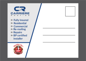 Diseño de Postal por Deziners Zone para Carriere Roofing | Diseño: #16282124