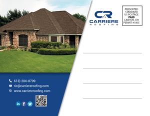 Diseño de Postal por VEGA-Designs para Carriere Roofing | Diseño: #16283085
