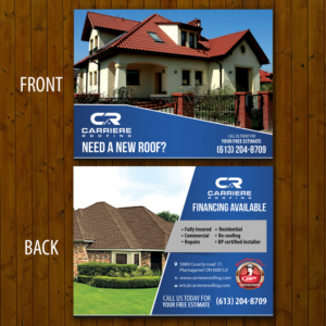 Postcard Design by Schöpfer for Carriere Roofing | Design #16288701