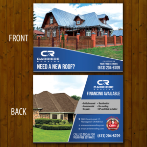 Diseño de Postal por Schöpfer para Carriere Roofing | Diseño: #16288703