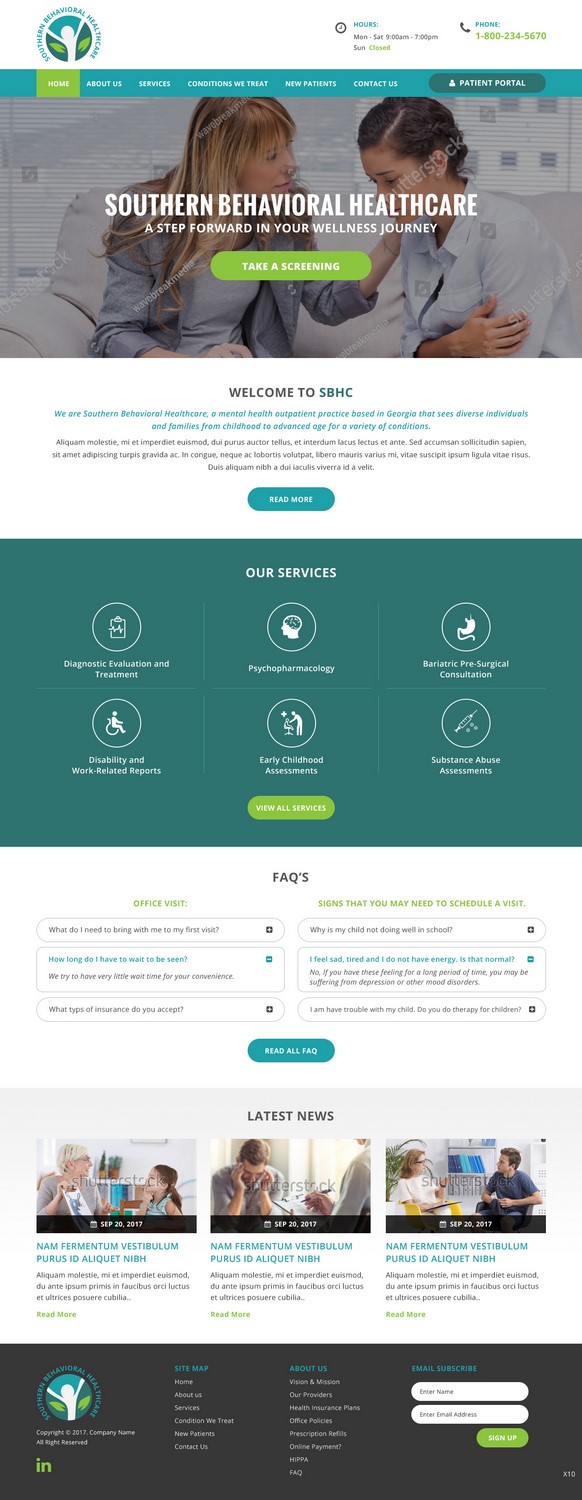 Web Design by pb for Southern Behavioral Healthcare | Design #16153270