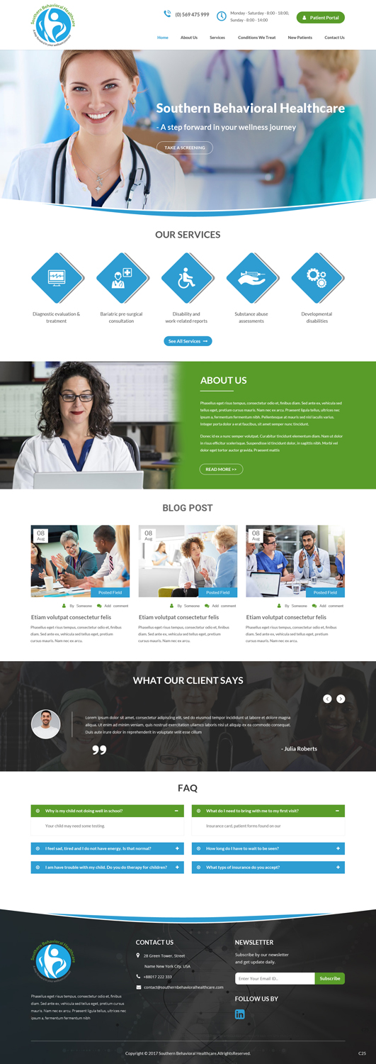 Web Design by pb for Southern Behavioral Healthcare | Design #16153271