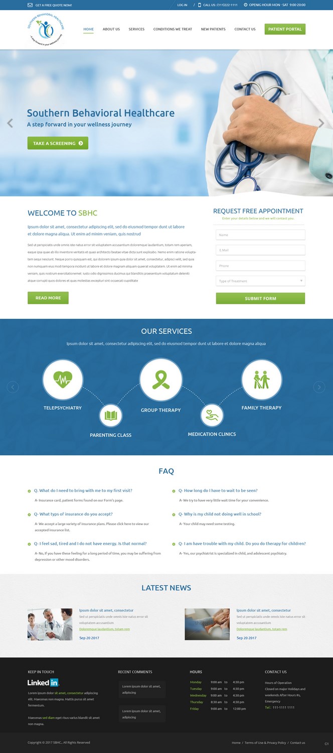 Web Design by pb for Southern Behavioral Healthcare | Design #16153272
