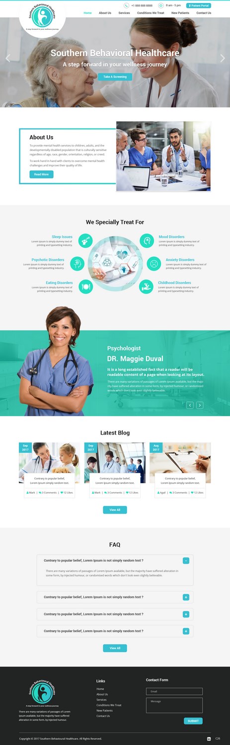 Diseño Web por pb para Southern Behavioral Healthcare | Diseño #16153283