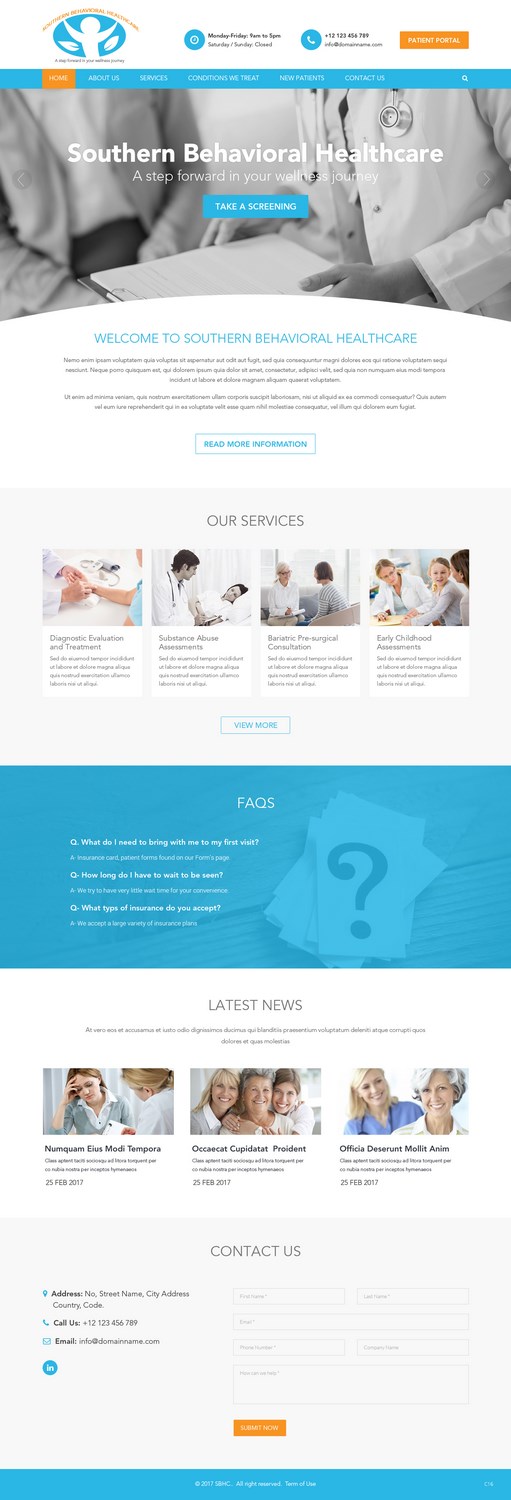 Web Design by pb for Southern Behavioral Healthcare | Design #16153285