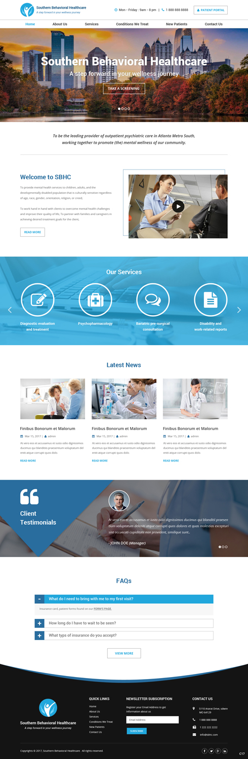 Web Design by pb for Southern Behavioral Healthcare | Design #16153286