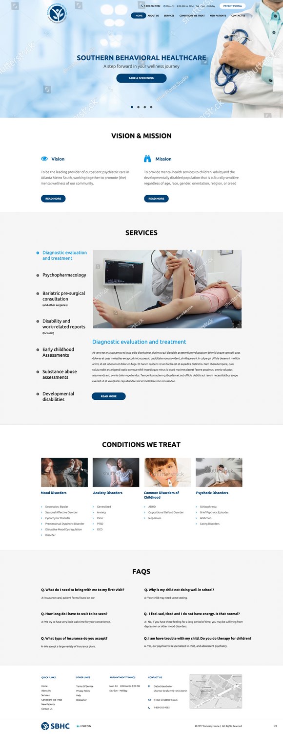 Web Design by pb for Southern Behavioral Healthcare | Design #16166130