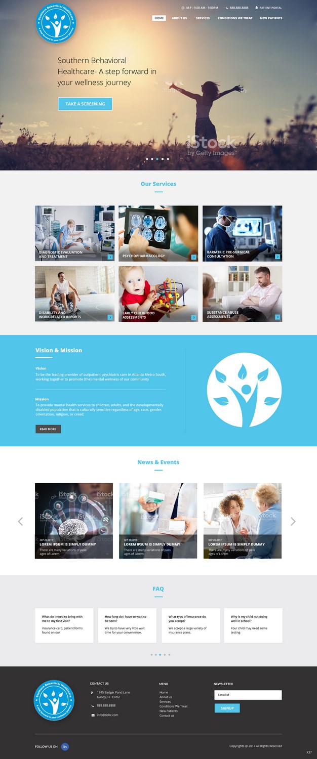 Web Design by pb for Southern Behavioral Healthcare | Design #16166131