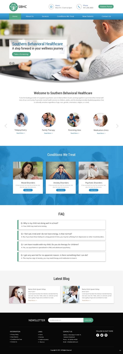 Web Design by pb for Southern Behavioral Healthcare | Design #16166132