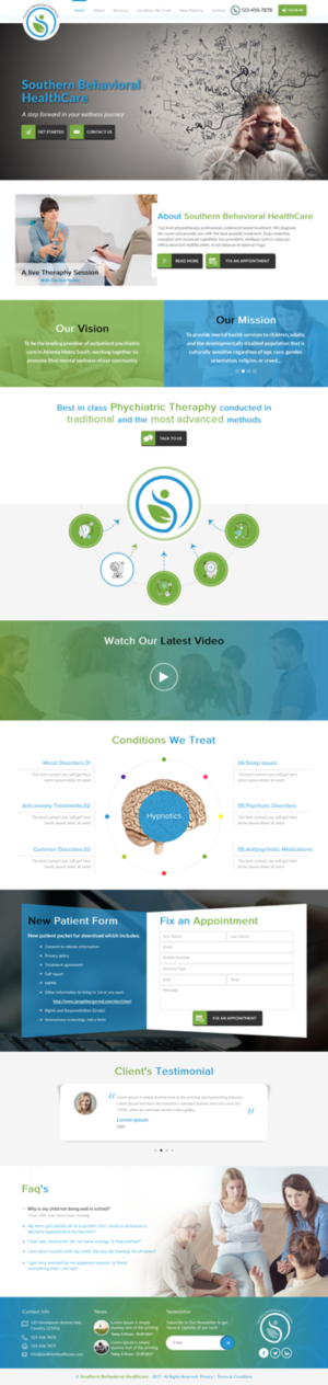 Web-Design von rightway für Southern Behavioral Healthcare | Design: #16153404