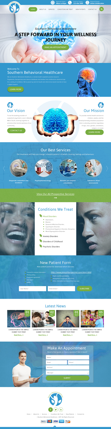 Web Design by rightway for Southern Behavioral Healthcare | Design #16153407