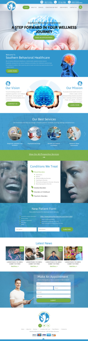 Web Design by rightway for Southern Behavioral Healthcare | Design: #16153407