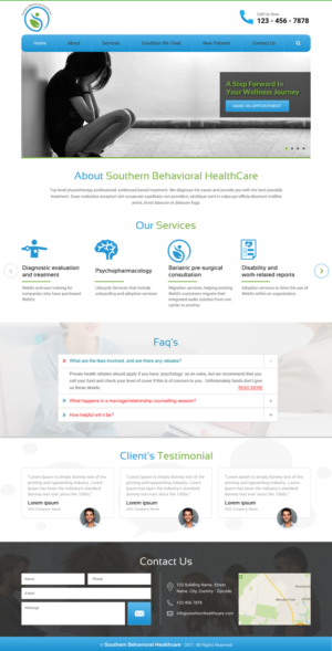 Web Design by rightway for Southern Behavioral Healthcare | Design: #16153450