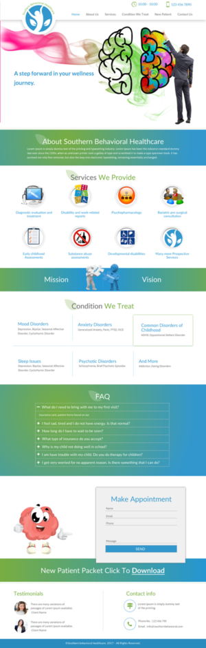 Web Design by rightway for Southern Behavioral Healthcare | Design: #16153453