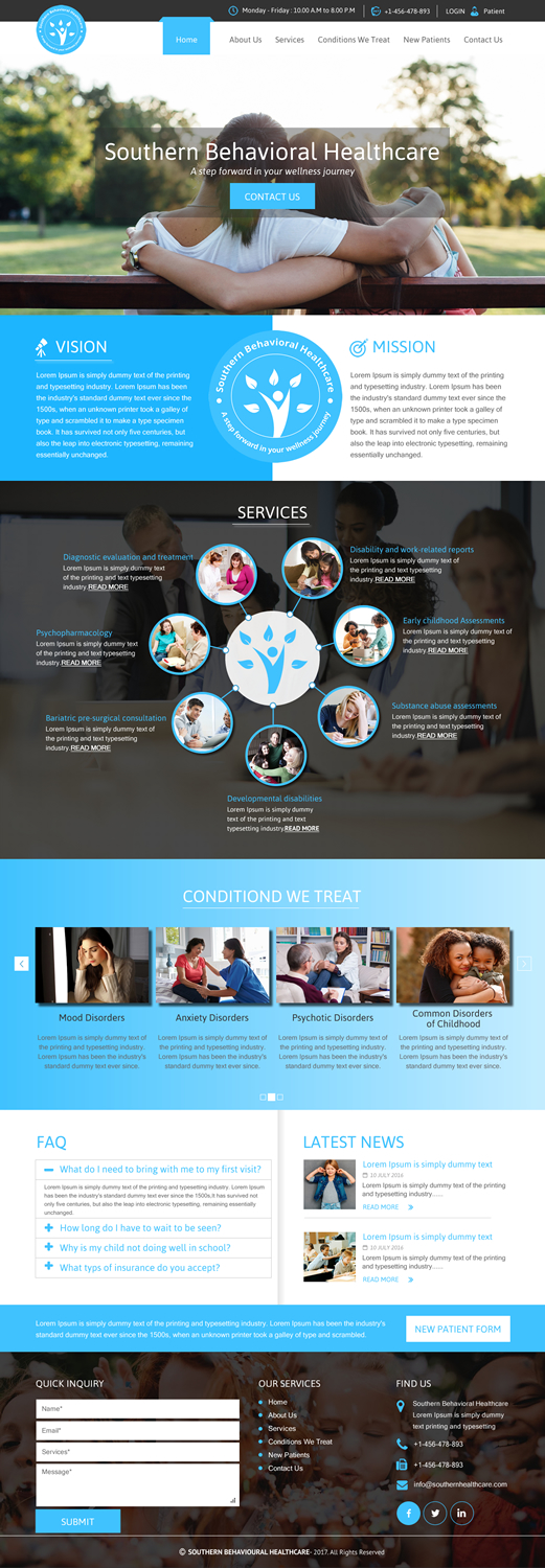 Web-Design von rightway für Southern Behavioral Healthcare | Design #16643468