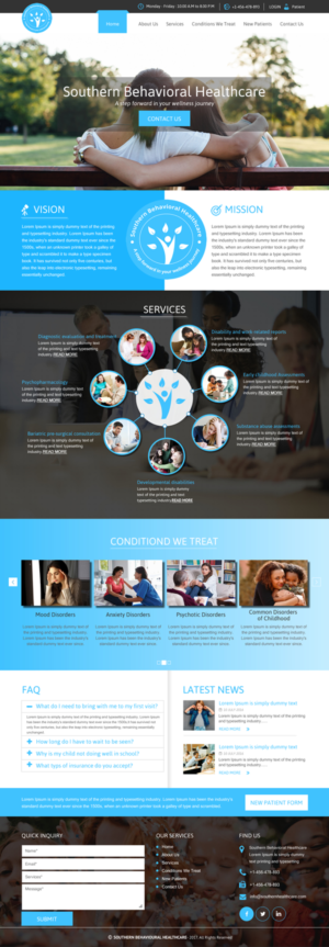 Web Design by rightway for Southern Behavioral Healthcare | Design: #16643468