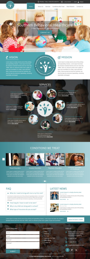 Web Design by rightway for Southern Behavioral Healthcare | Design: #16643469