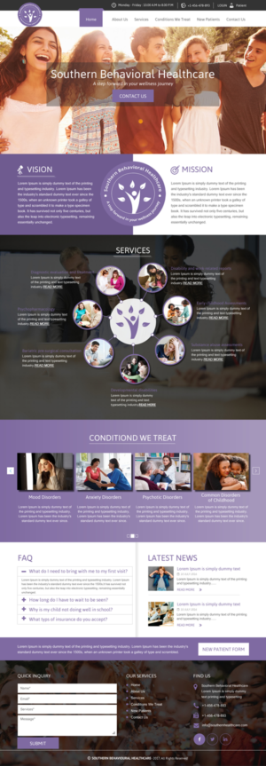 Web Design by rightway for Southern Behavioral Healthcare | Design: #16643470