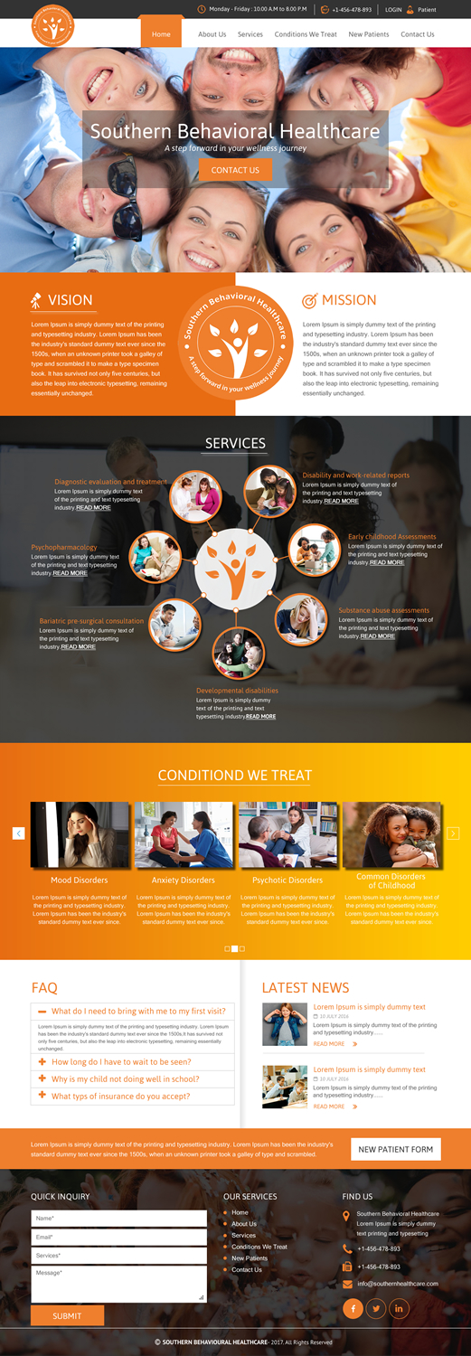 Web Design by rightway for Southern Behavioral Healthcare | Design #16643471