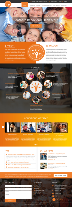 Web Design by rightway for Southern Behavioral Healthcare | Design: #16643471