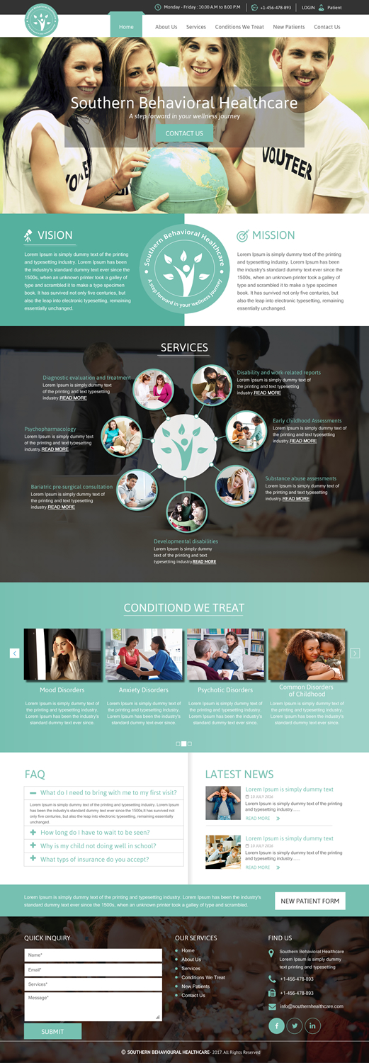 Web Design by rightway for Southern Behavioral Healthcare | Design #16643494