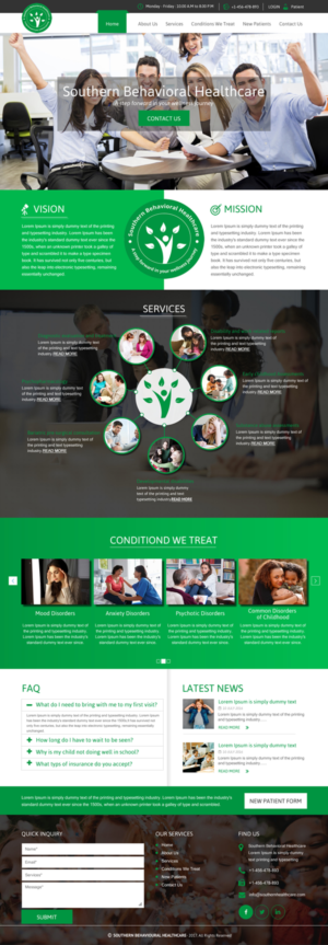 Web Design by rightway for Southern Behavioral Healthcare | Design: #16643495