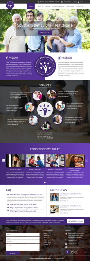 Web Design by rightway for Southern Behavioral Healthcare | Design: #16643496