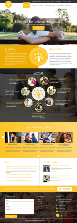 Web Design by rightway for Southern Behavioral Healthcare | Design: #16643498