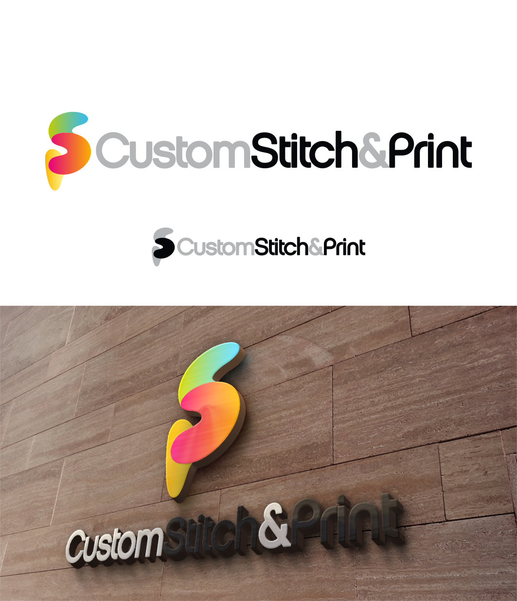 Logo Design by trufya for Custom Stitch & Print | Design #16286166