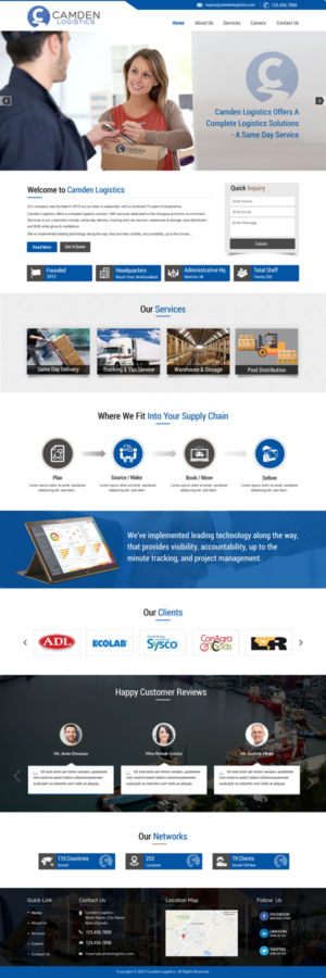 Web Design by harmi_199 for Camden Logistics | Design: #16235168