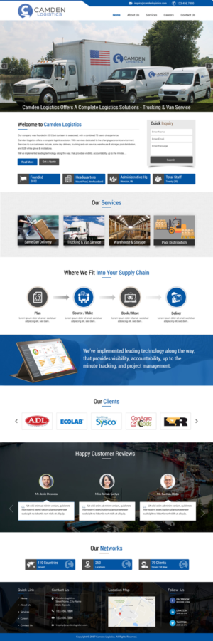 Web Design by harmi_199 for Camden Logistics | Design: #16235169