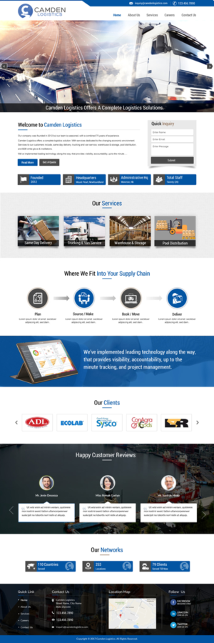 Web Design by harmi_199 for Camden Logistics | Design: #16235170