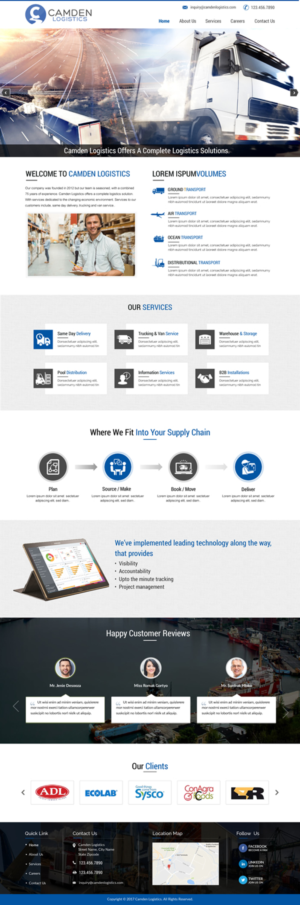Web Design by harmi_199 for Camden Logistics | Design: #16235443