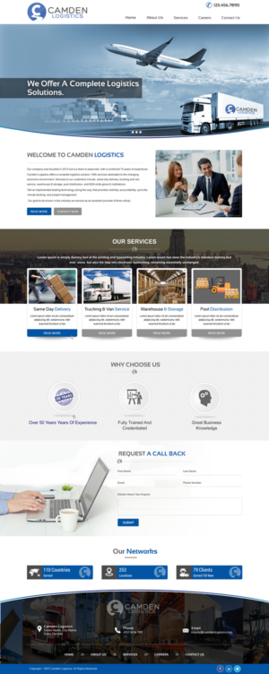 Web Design by harmi_199 for Camden Logistics | Design: #16248456