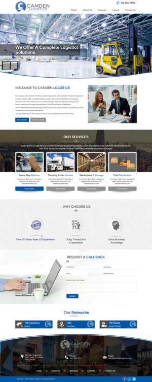 Web Design by harmi_199 for Camden Logistics | Design: #16248457