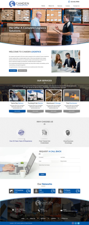 Web Design by harmi_199 for Camden Logistics | Design: #16248458