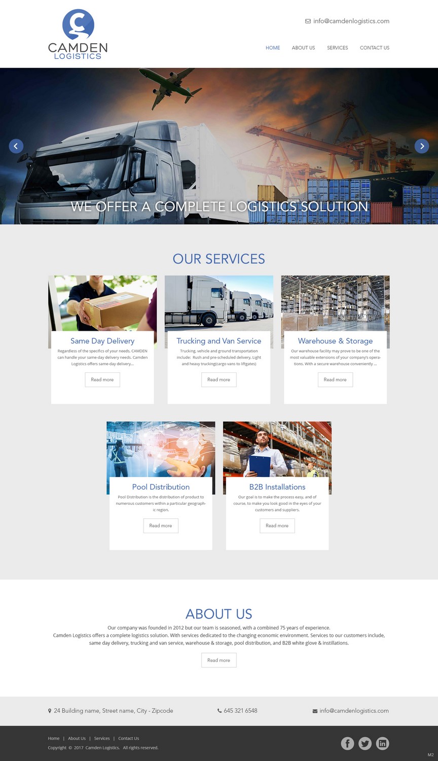 Web Design by pb for Camden Logistics | Design #16178800