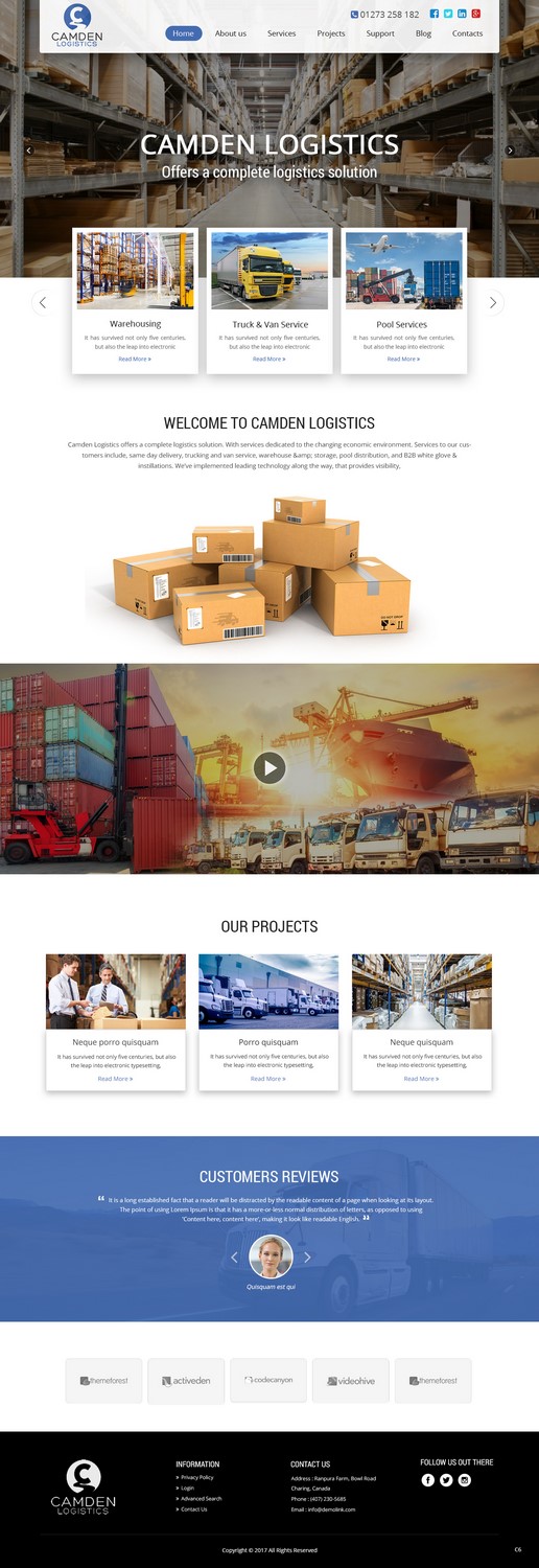 Web Design by pb for Camden Logistics | Design #16178801