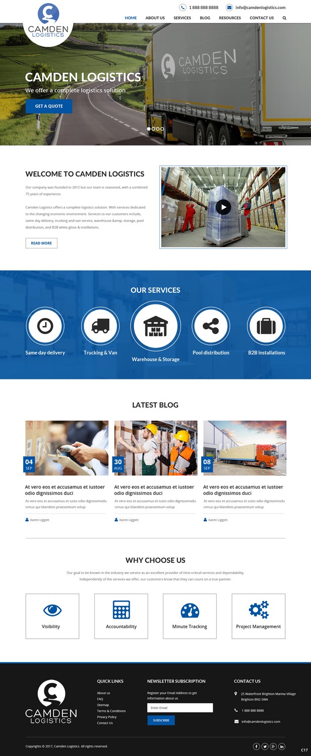 Web Design by pb for Camden Logistics | Design #16178810