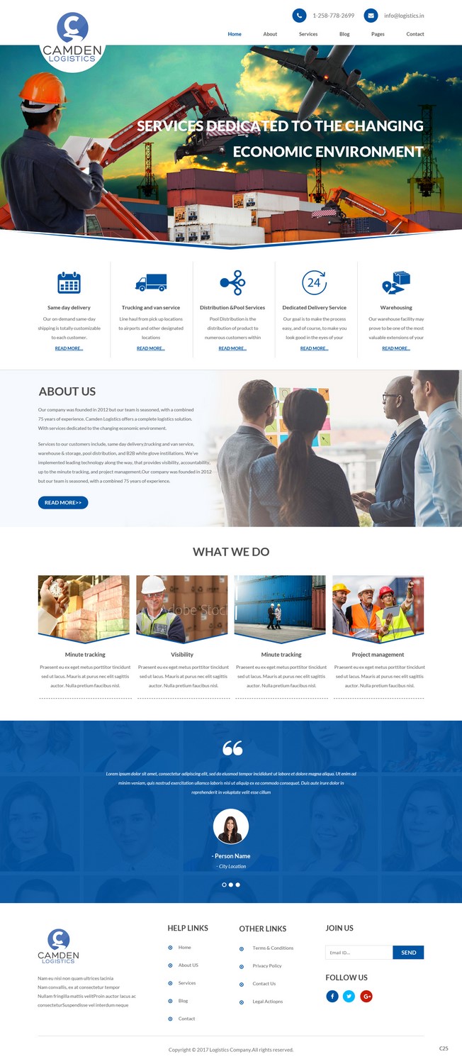 Web Design by pb for Camden Logistics | Design #16178815