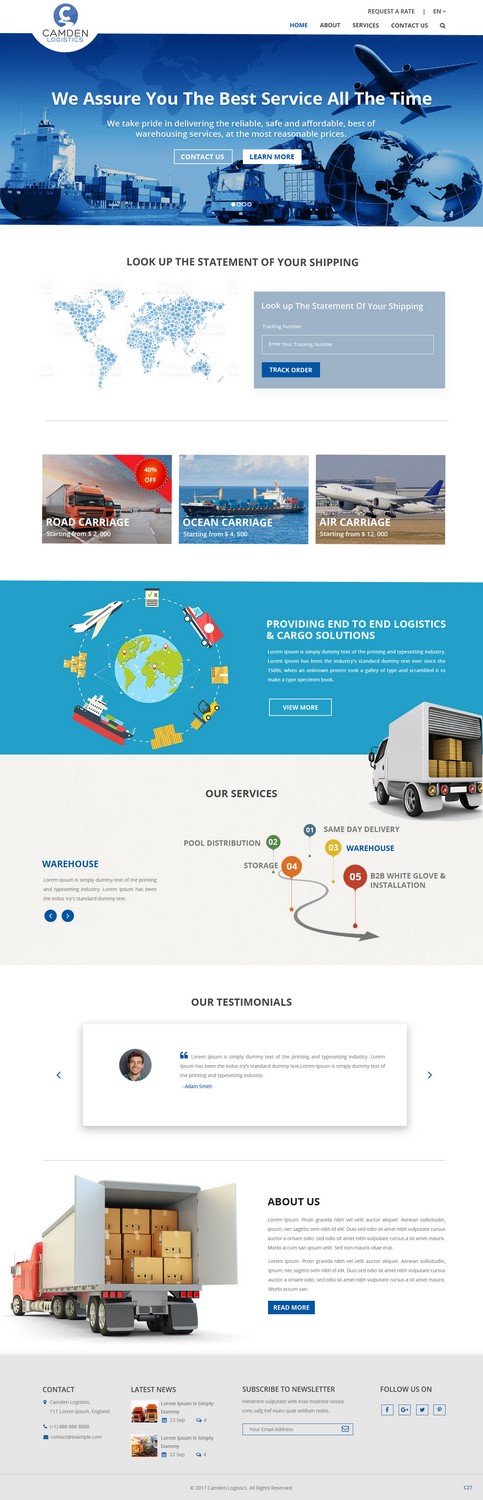 Web Design by pb for Camden Logistics | Design #16178816