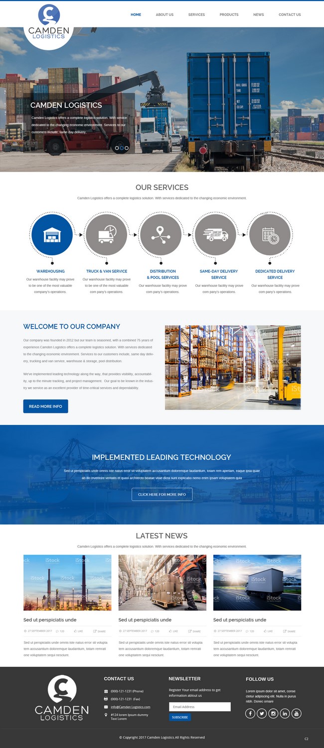 Web Design by pb for Camden Logistics | Design #16178817