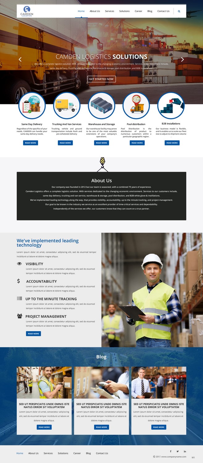 Web Design by pb for Camden Logistics | Design #16178823