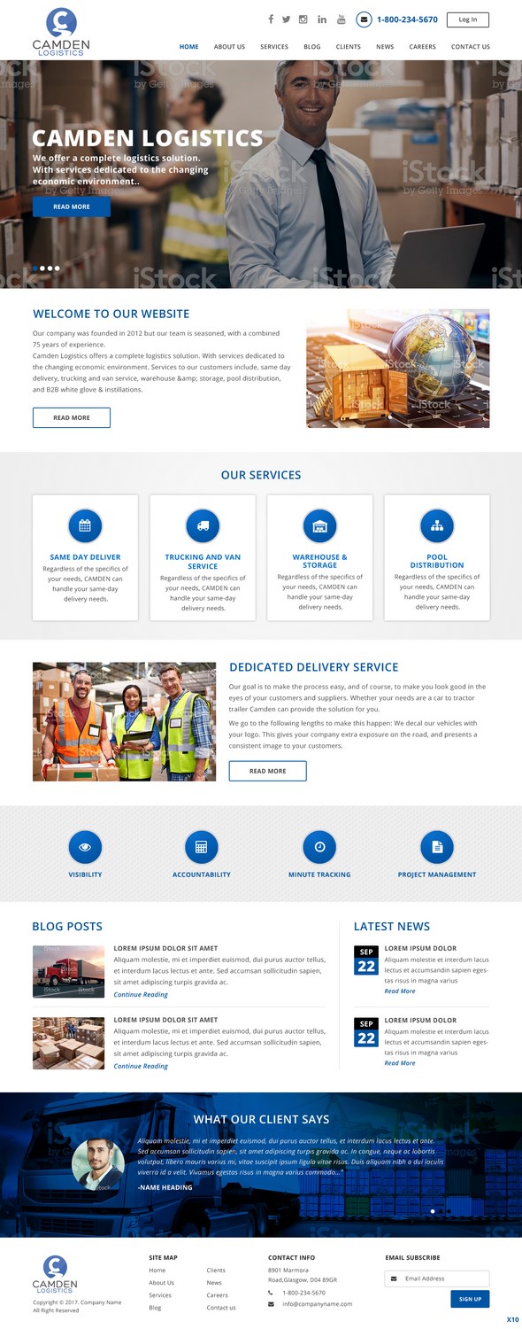 Web Design by pb for Camden Logistics | Design #16178824