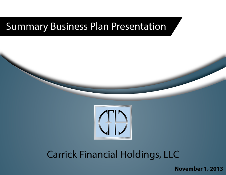 Design de PowerPoint par TedAtkinson pour Carrick Restaurant Group, LLC | Design #2635520