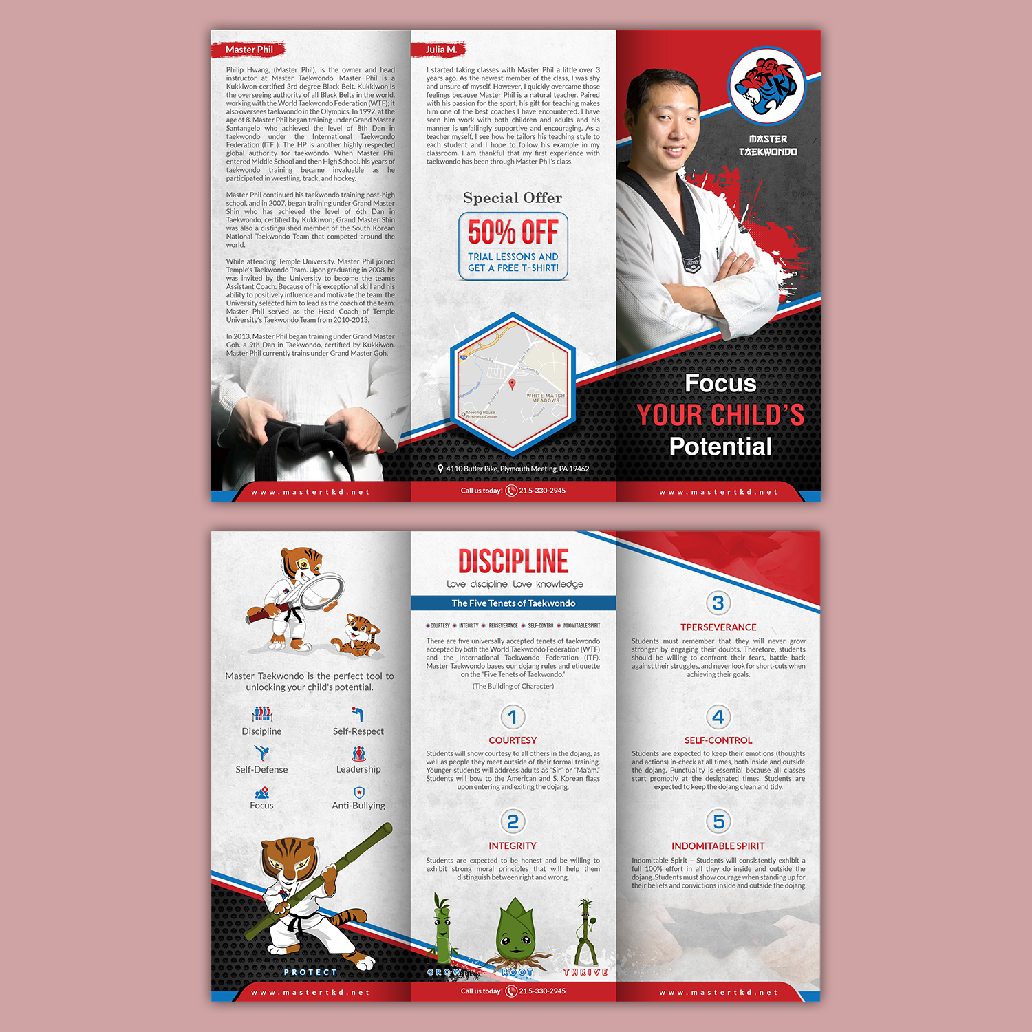 Flyer Design by debdesign for Master Taekwondo, Inc. | Design #16173582