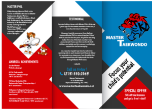 Flyer Design by monswa11 for Master Taekwondo, Inc. | Design: #16194090
